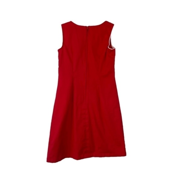 FADED Glory Fearless red dress with white piping zip up back size 6 stretch - Picture 2 of 10